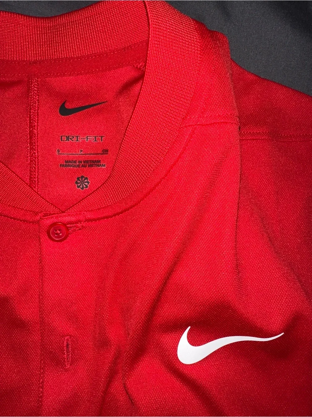 Nike Red Men’s Short-Sleeve Polo with White Swoosh